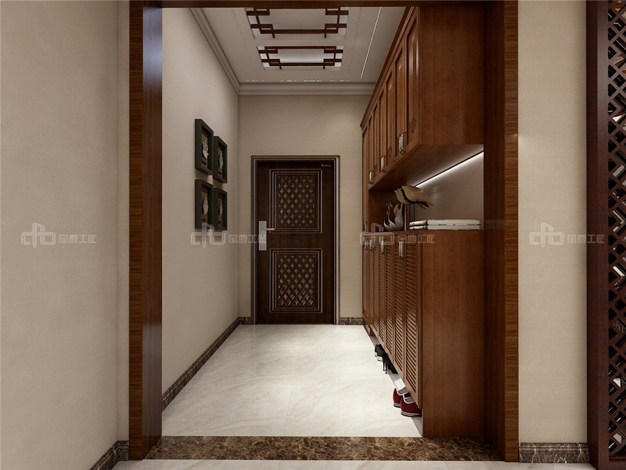 輕奢新中式風格效果圖,整木定制極簡新中式(圖1) 輕奢新中式風格效果圖,整木定制極簡新中式(圖1)