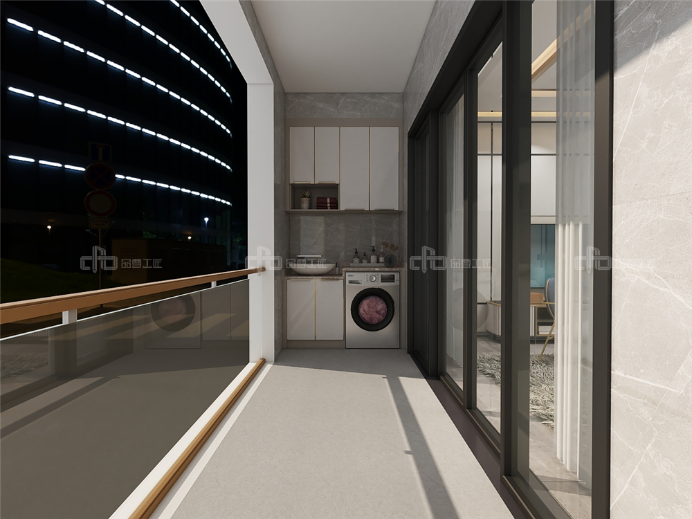 整木定制現(xiàn)代輕奢風(fēng)格與金屬共舞,領(lǐng)略流光歲(圖6) 整木定制陽臺