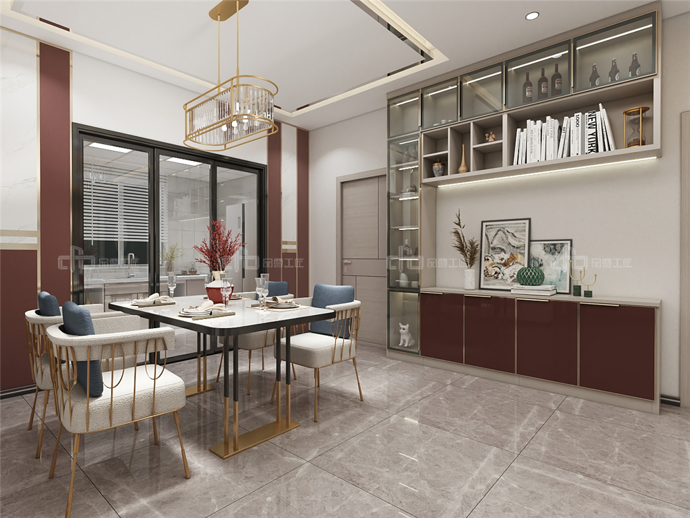 整木定制現(xiàn)代輕奢風(fēng)格與金屬共舞,領(lǐng)略流光歲(圖7) 整木定制餐廳