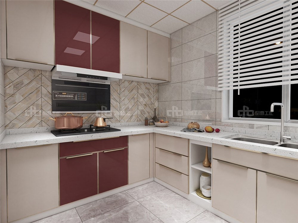 整木定制現(xiàn)代輕奢風(fēng)格與金屬共舞,領(lǐng)略流光歲(圖10) 整木定制廚房