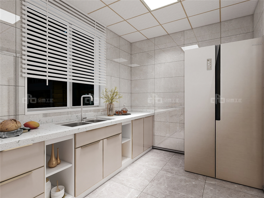 整木定制現(xiàn)代輕奢風(fēng)格與金屬共舞,領(lǐng)略流光歲(圖11) 整木定制廚房