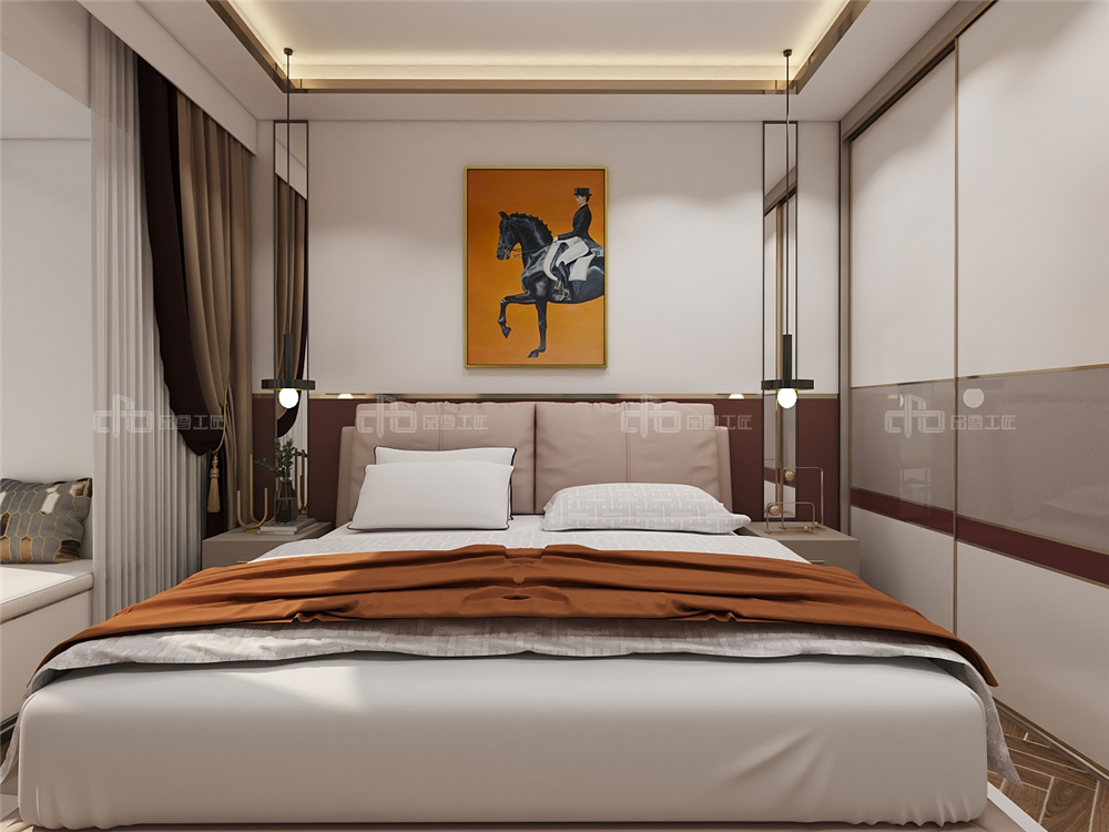 整木定制現(xiàn)代輕奢風(fēng)格與金屬共舞,領(lǐng)略流光歲(圖15) 整木定制臥室