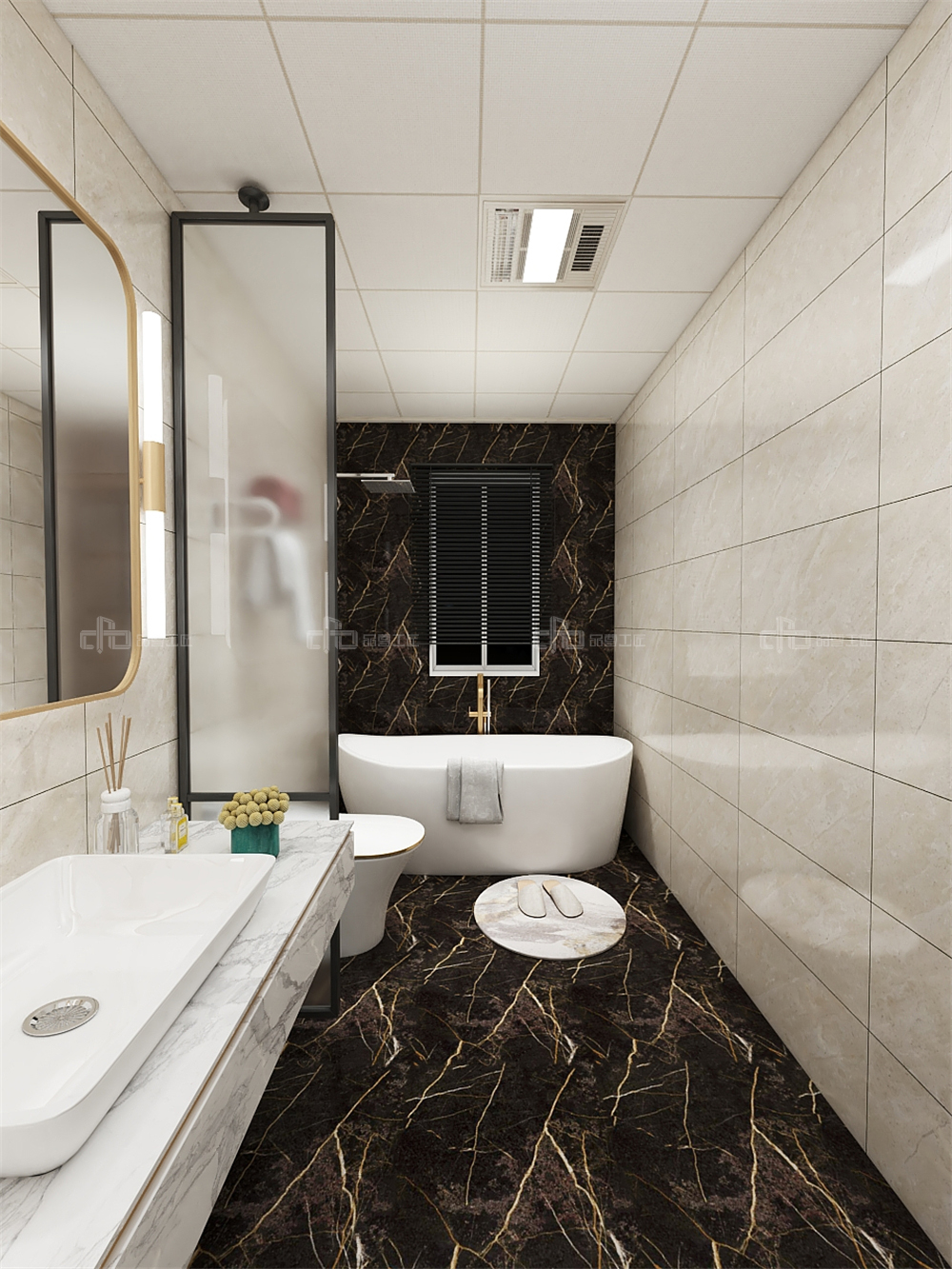 整木定制現(xiàn)代輕奢風(fēng)格與金屬共舞,領(lǐng)略流光歲(圖21) 整木定制衛(wèi)生間