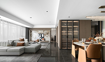 146㎡現(xiàn)代輕奢風格，整木定制圖片