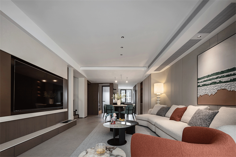 180㎡現(xiàn)代極簡復式,生活中的藝術感(圖3) 3.jpg